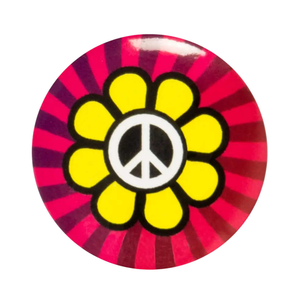 Lote de 4 chapas Hippie - Accesorios Flower Power