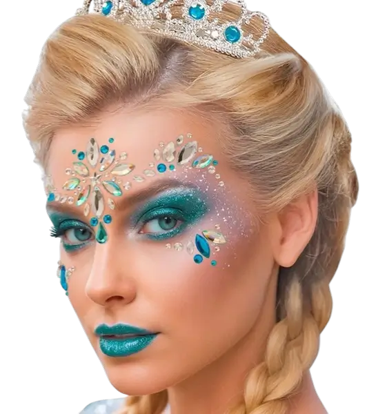 Bijoux Visage Reine des Glaces - Carnaval Cara Strass