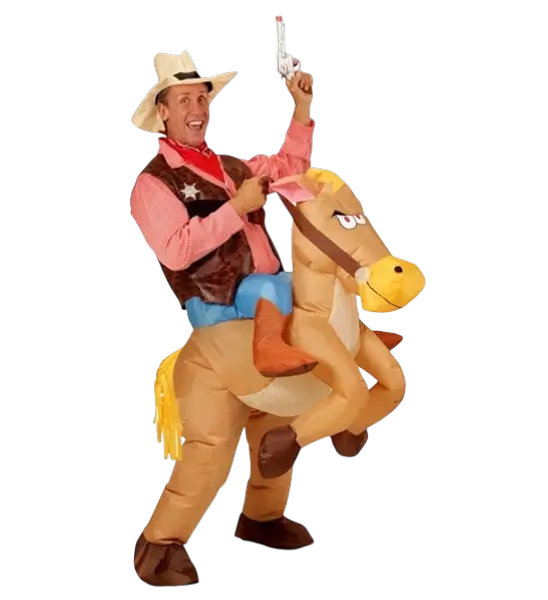 Disfraz de Vaquero y Caballo Hinchable - Disfraz de Carnaval