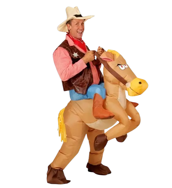 Disfraz de Vaquero y Caballo Hinchable - Disfraz de Carnaval