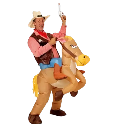 Disfraz de Vaquero y Caballo Hinchable - Disfraz de Carnaval