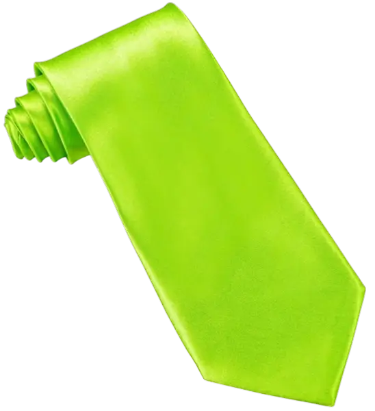 Corbata de raso verde fluorescente - Accesorio de noche años 80