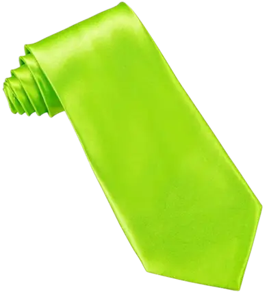 Corbata de raso verde fluorescente - Accesorio de noche años 80