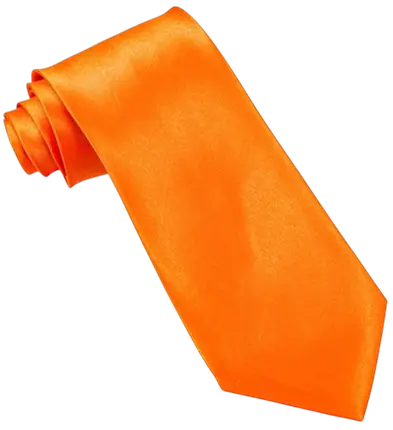 Corbata de raso naranja fluorescente - Accesorio de noche años 80