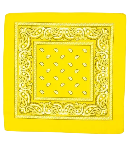 Bandana Vaquera Amarilla 55x55 cm - Western Scarf