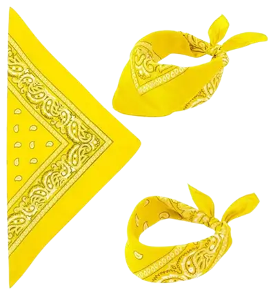 Bandana Vaquera Amarilla 55x55 cm - Western Scarf