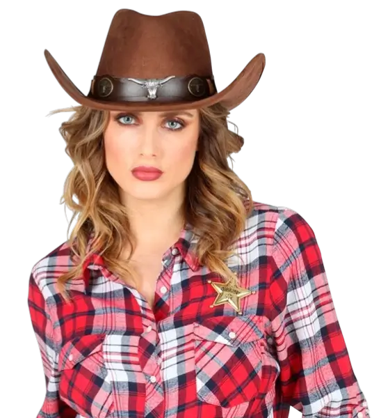 Auténtica estrella de Sheriff - Insignia Cowboy Far West