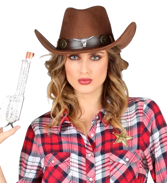 Auténtica estrella de Sheriff - Insignia Cowboy Far West