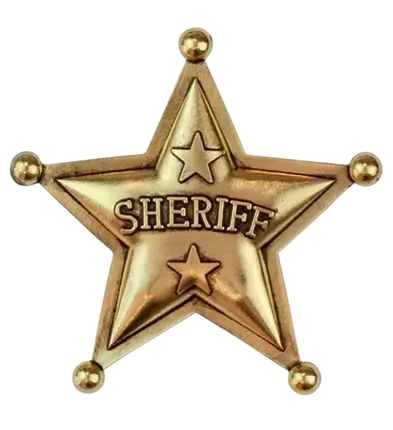 Auténtica estrella de Sheriff - Insignia Cowboy Far West