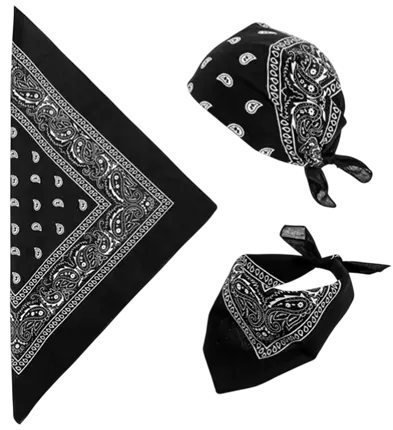 Negro Cowboy Bandana 55x55 cm - Western Bufanda