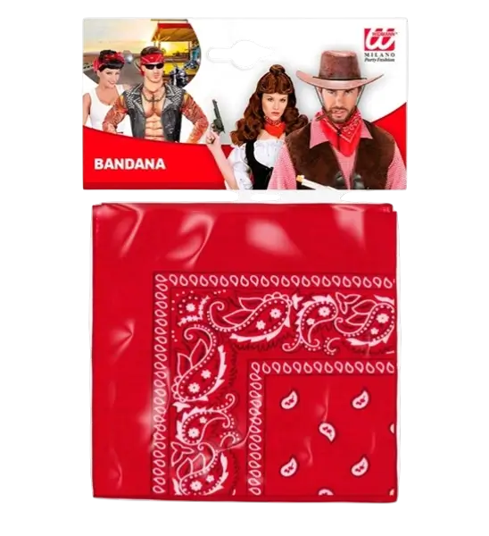 Bandana Vaquera Roja 55x55 cm - Bufanda Western