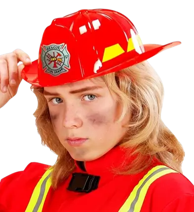 Casco de bombero de plástico para niño - Accesorio Disfraz