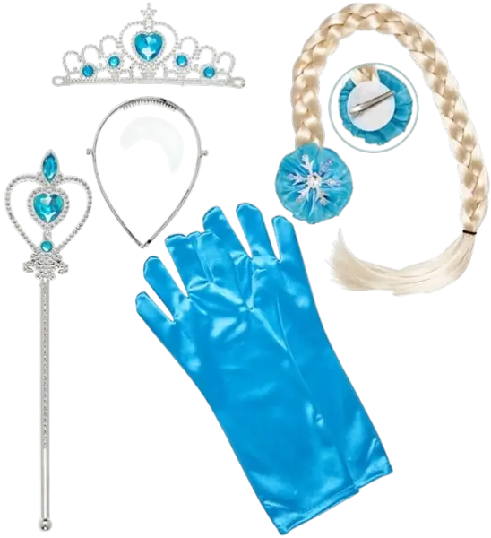 Kit Princesa de las Nieves - Tiara, Felpudo, Guantes y Varita Mágica