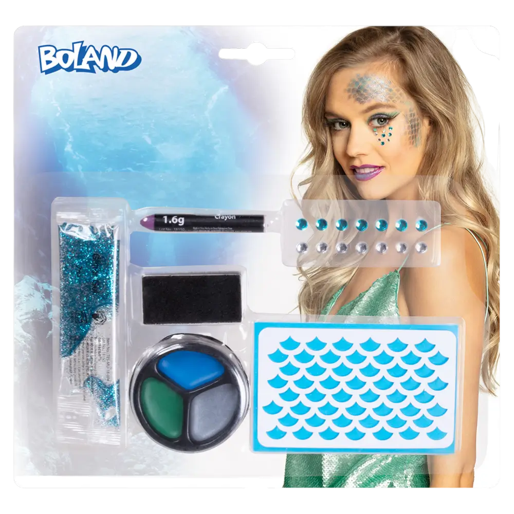 Kit de Maquillaje Infantil Sirena - Maquillaje para Carnaval y Fiestas