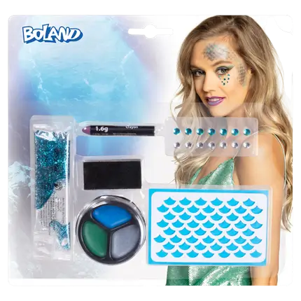 Kit de Maquillaje Infantil Sirena - Maquillaje para Carnaval y Fiestas