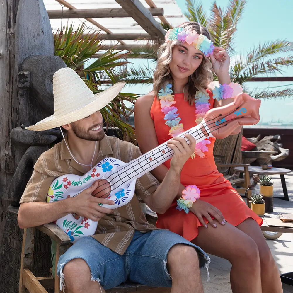 Kit Pastel Hawaiano - Accesorios para disfraces hawaianos