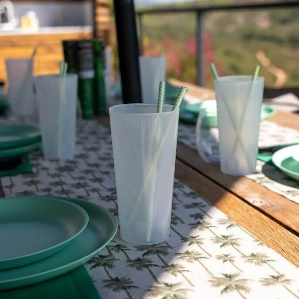 Paquete de 100 Ecocup 25cl (33cl al ras) Reutilizables - Tipo Medio, Zumo, Suave