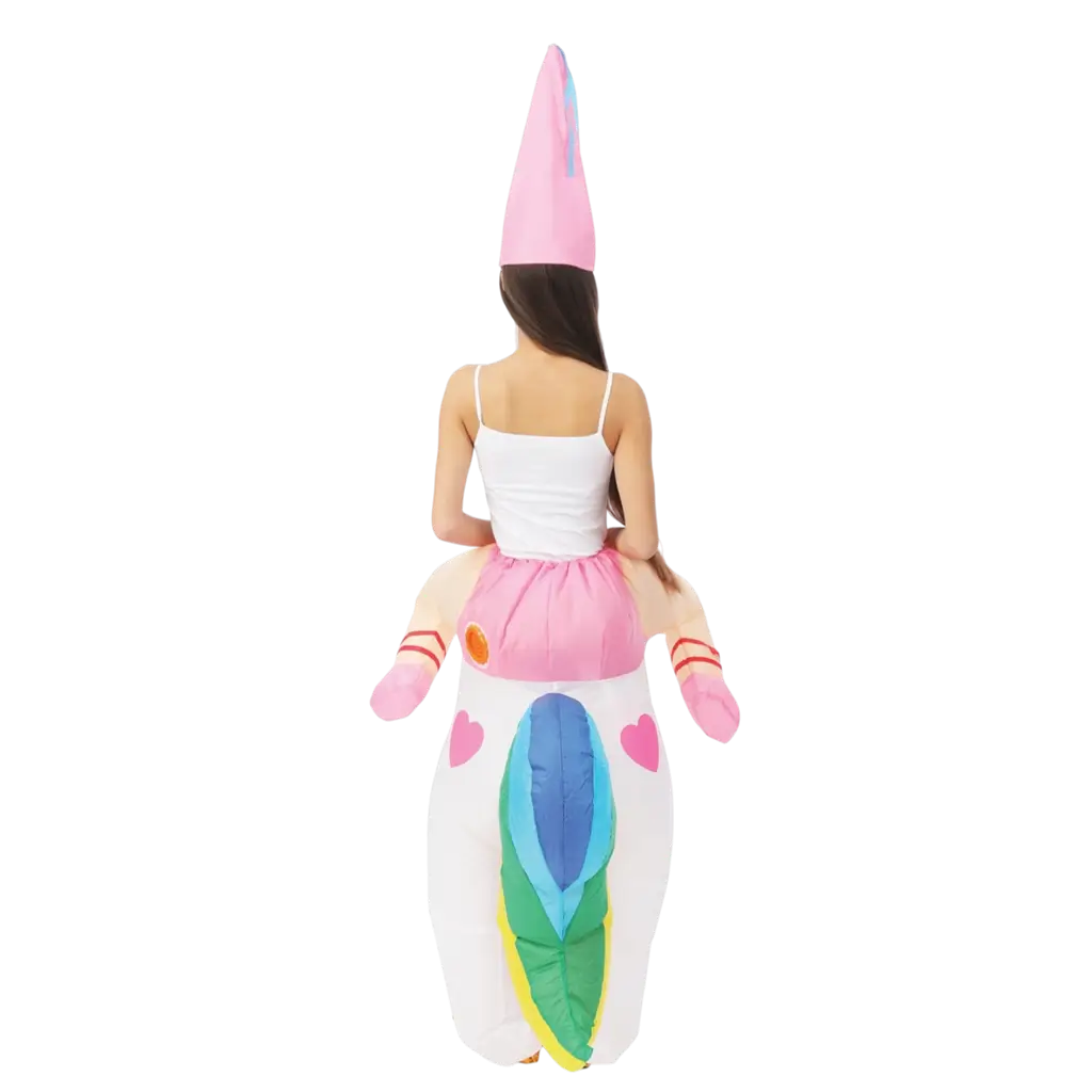 Disfraz de Unicornio Hinchable con Jinete Adulto - Talla Única Disfraz Festivo
