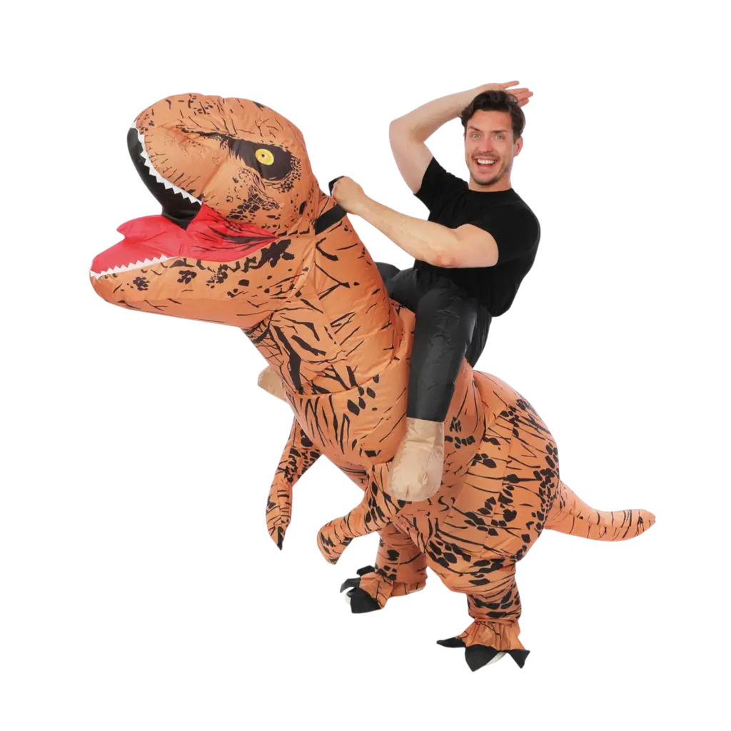 Disfraz de Dinosaurio Hinchable con Jinete para Adulto - Talla Única Disfraz Festivo