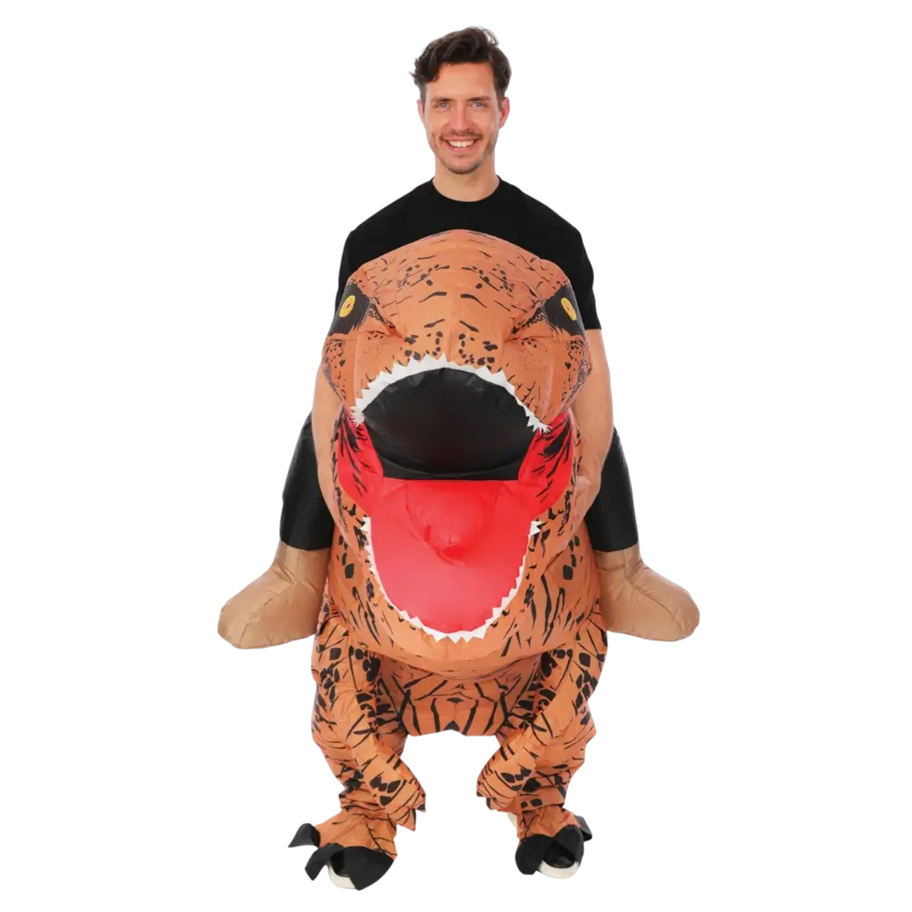 Disfraz de Dinosaurio Hinchable con Jinete para Adulto - Talla Única Disfraz Festivo