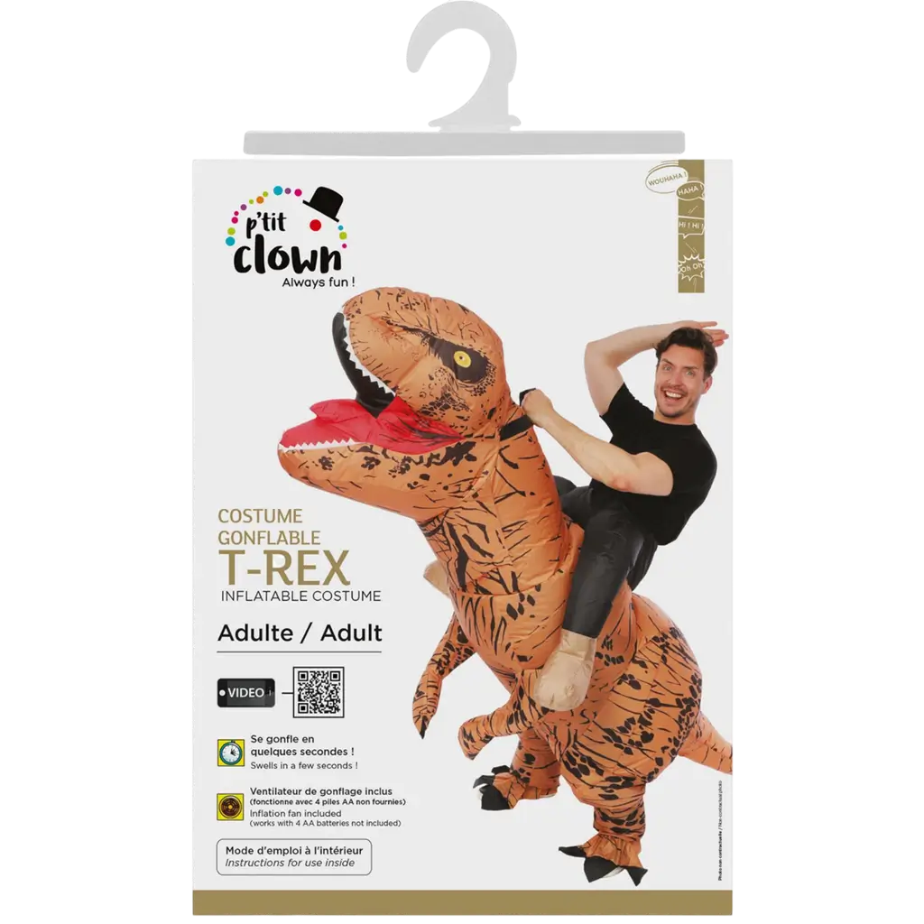 Disfraz de Dinosaurio Hinchable con Jinete para Adulto - Talla Única Disfraz Festivo