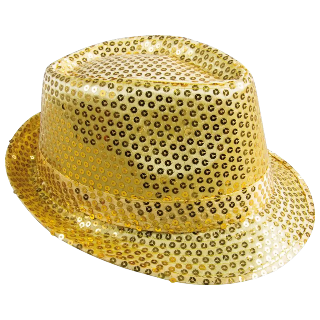 Gorro Borsalino Adulto Lentejuelas Doradas - Accesorios de Fiesta