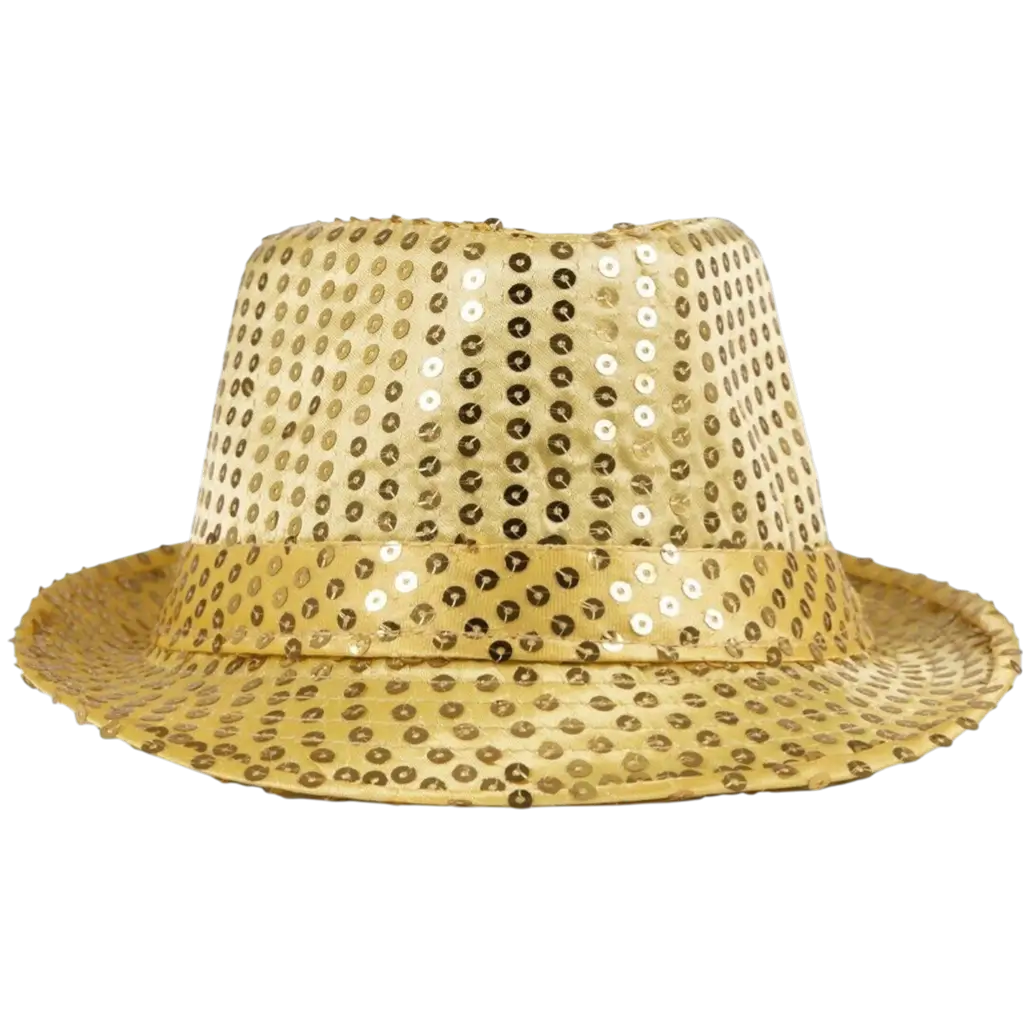 Gorro Borsalino Adulto Lentejuelas Doradas - Accesorios de Fiesta