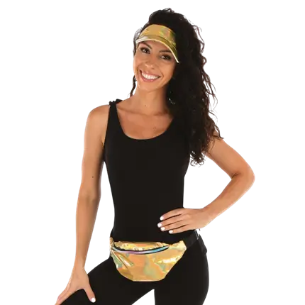 Set de Accesorios Disco Dorado Adulto - Accesorios de Noche Disco