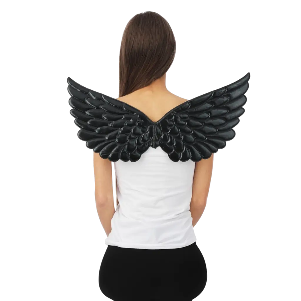 Alas de ángel negras 62 cm - Accesorios para disfrazarse de ángel o demonio