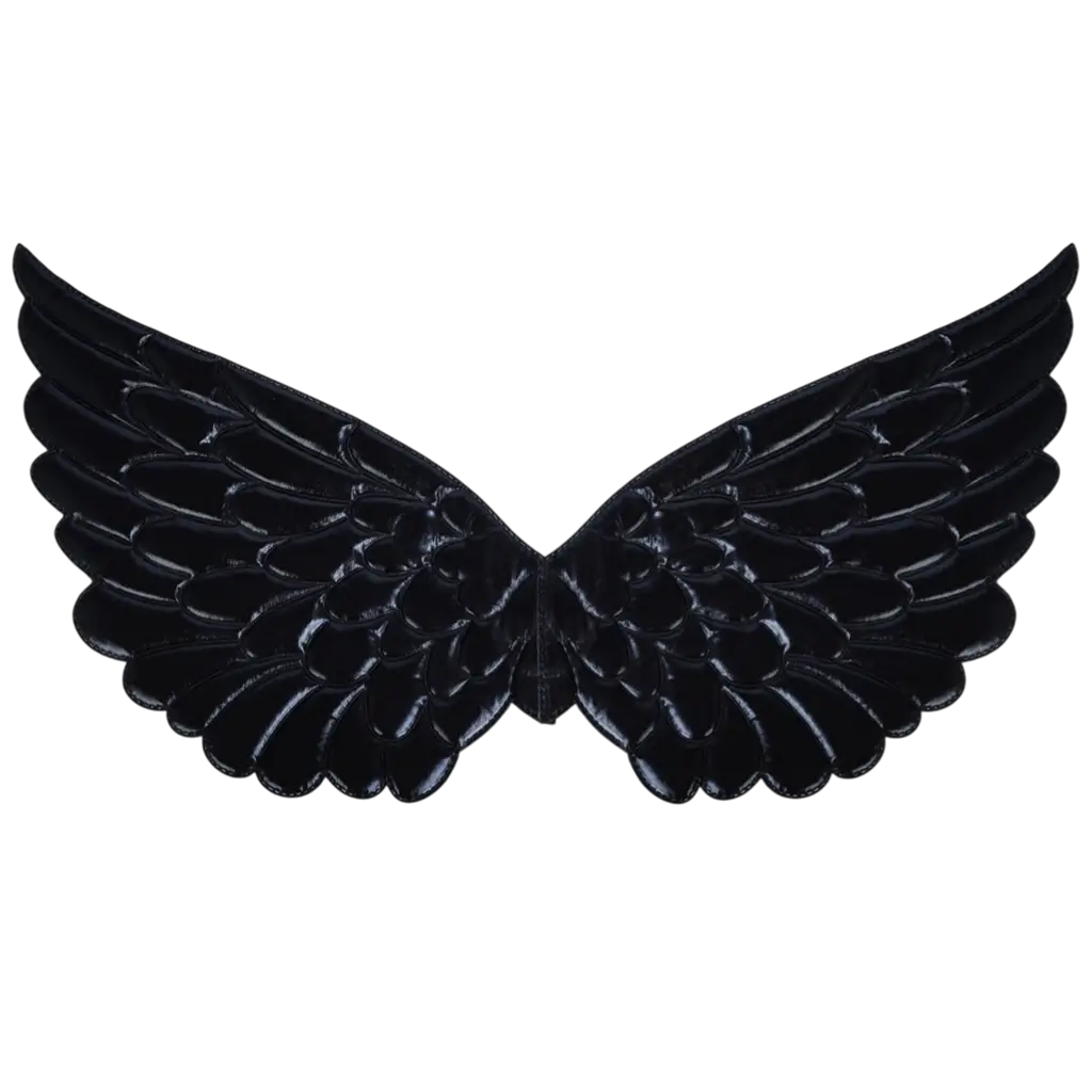 Alas de ángel negras 62 cm - Accesorios para disfrazarse de ángel o demonio