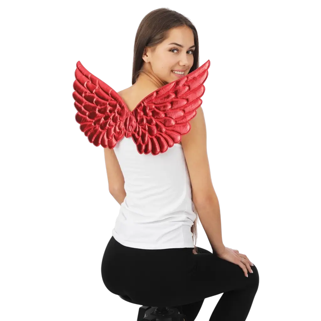 Alas de ángel rojo 62 cm - Accesorios para disfraces de ángel o demonio