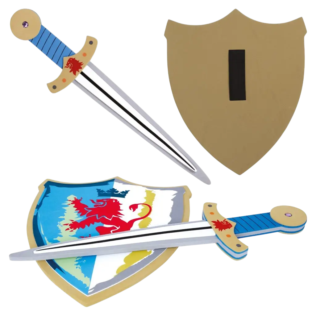 Set de caballero de EVA para niño - Espada y escudo de caballero