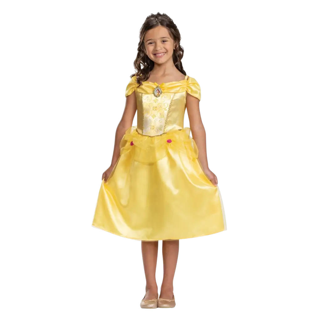Disfraz de Belle Disney™ para niños de 7-8 años - Disfraz de princesa de la Bella y la Bestia.