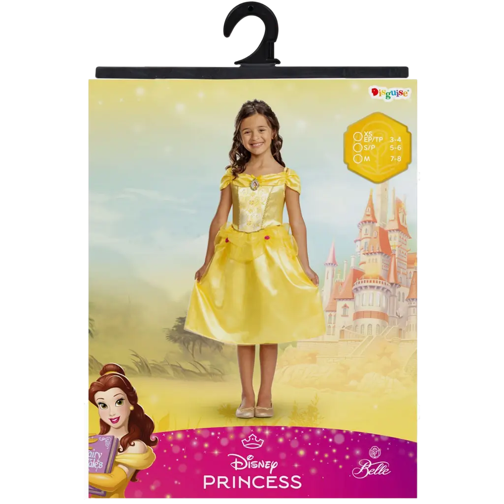 Disfraz de Belle Disney™ para niños de 7-8 años - Disfraz de princesa de la Bella y la Bestia.