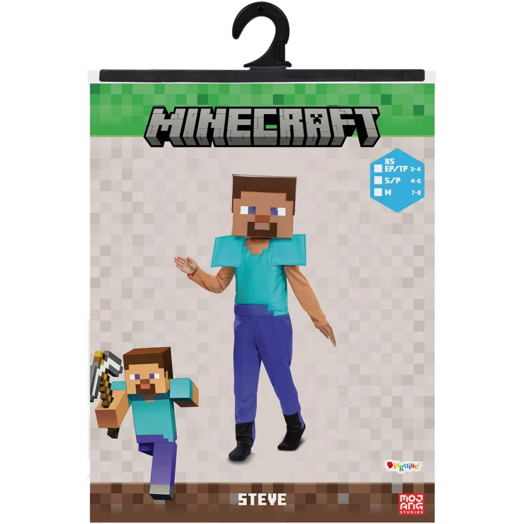 Steve Minecraft™ Disfraz Niño 7-8 Años