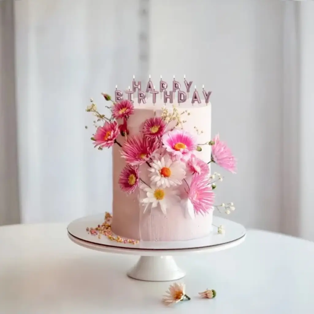 Vela de oro rosa "FELIZ CUMPLEAÑOS