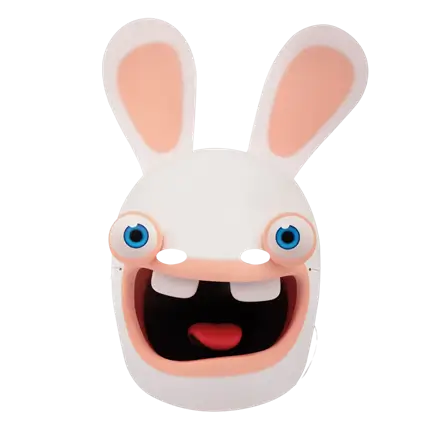 Máscara de cartón Rabbids™ - Accesorios de disfraces infantiles