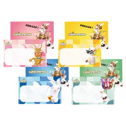 Set de 8 tarjetas de invitación Rabbids™ - Fiesta de cumpleaños infantil