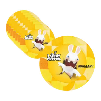 Platos Rabbids™ 23 cm Juego de 8 - Vajilla de cumpleaños