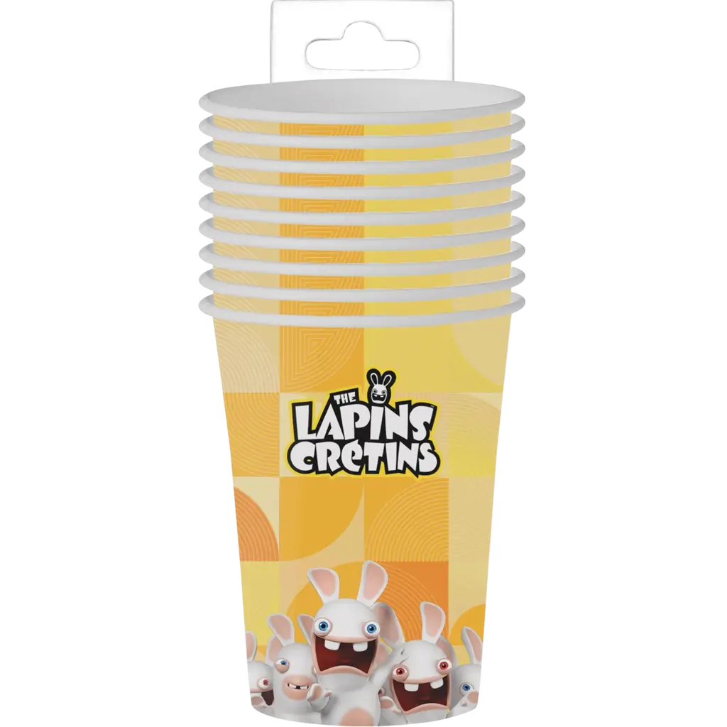 Juego de 8 tazas Rabbids™ - Vajilla de cumpleaños