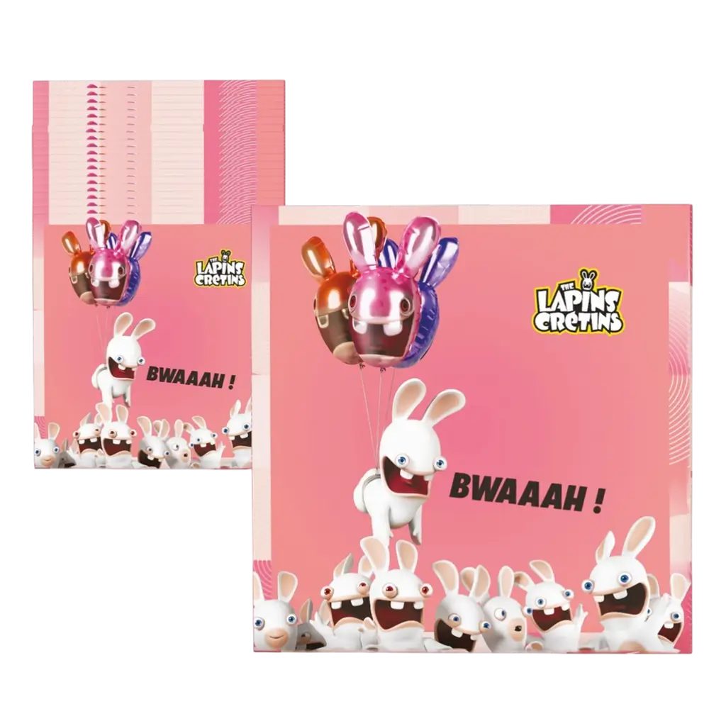 Servilletas Rabbids™ Set de 20 - Decoración de mesa para cumpleaños.