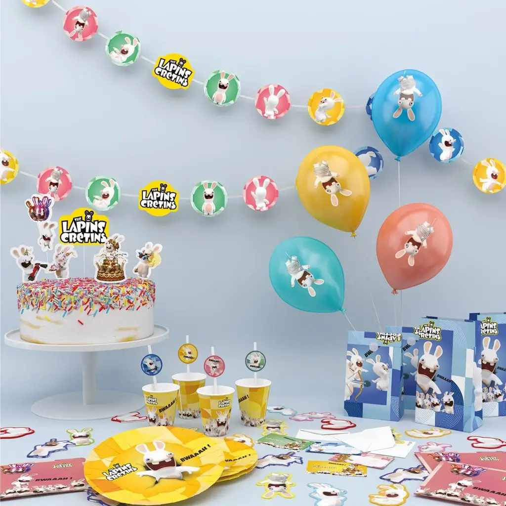 Servilletas Rabbids™ Set de 20 - Decoración de mesa para cumpleaños.