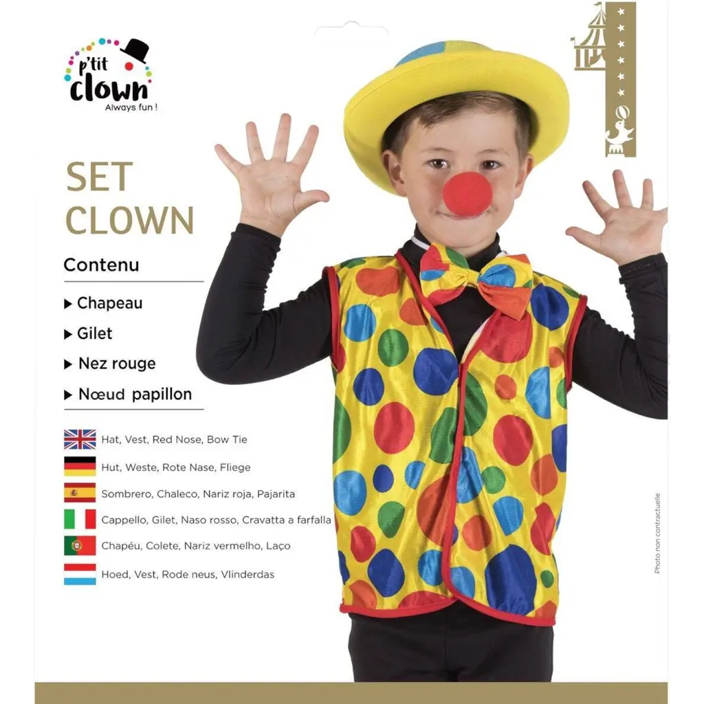 Kit de payaso para niños Talla única - Accesorios para disfraces