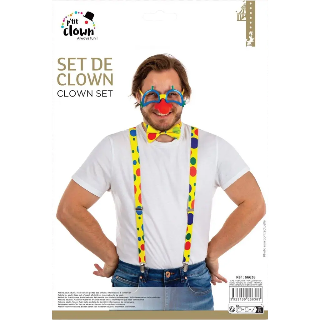 Kit Payaso Adulto - Accesorios para disfrazarse