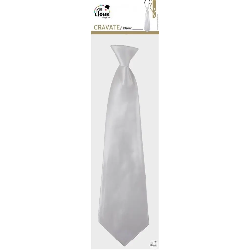 Corbata Blanca - Accesorios Disfraz Adulto
