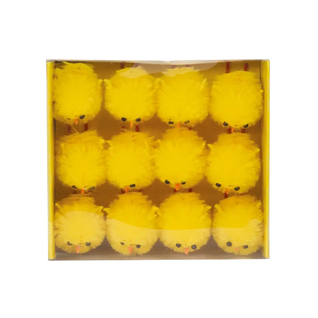 Set de 12 mini pollitos decorativos - Decoración de mesa