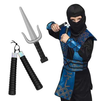 Kit Armas Ninja Niño - Accesorios Disfraz Ninja Niño Carnaval