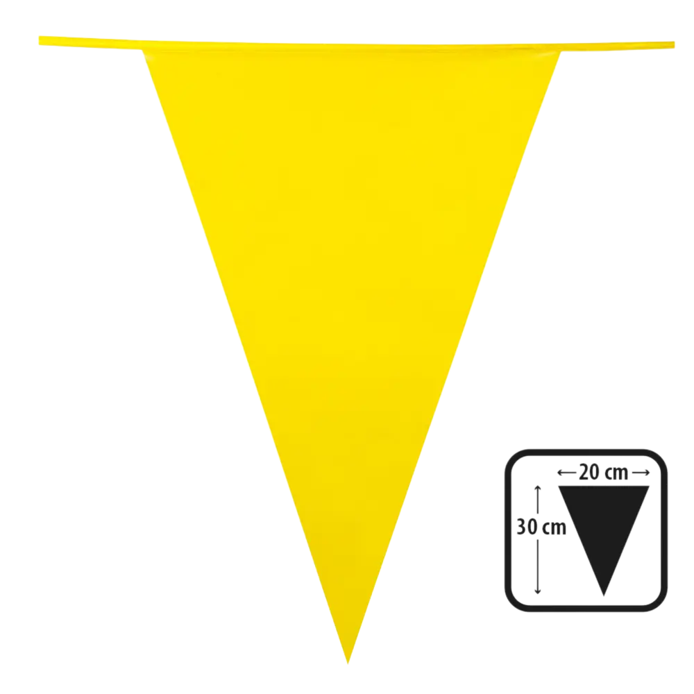 Guirnalda de banderines amarillos - Decoración para fiesta de cumpleaños infantil Guinguette