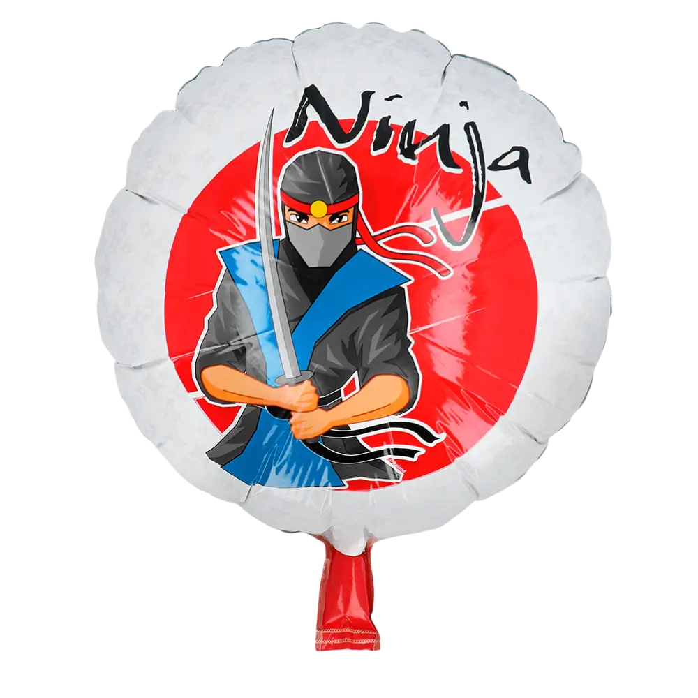 Globo Ninja de aluminio - Decoración de cumpleaños temática Ninja para niño