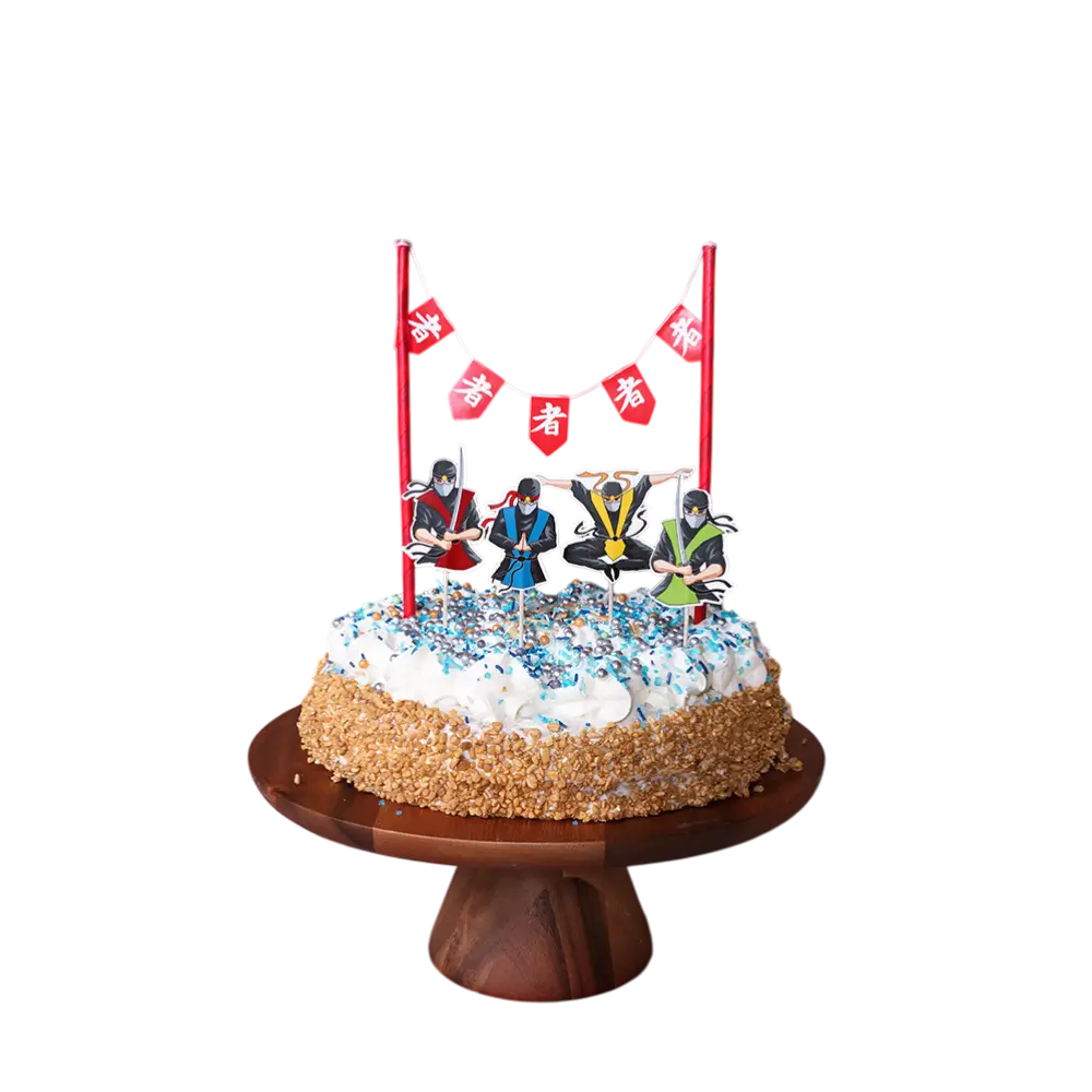 Globo Ninja de aluminio - Decoración de cumpleaños temática Ninja para niño